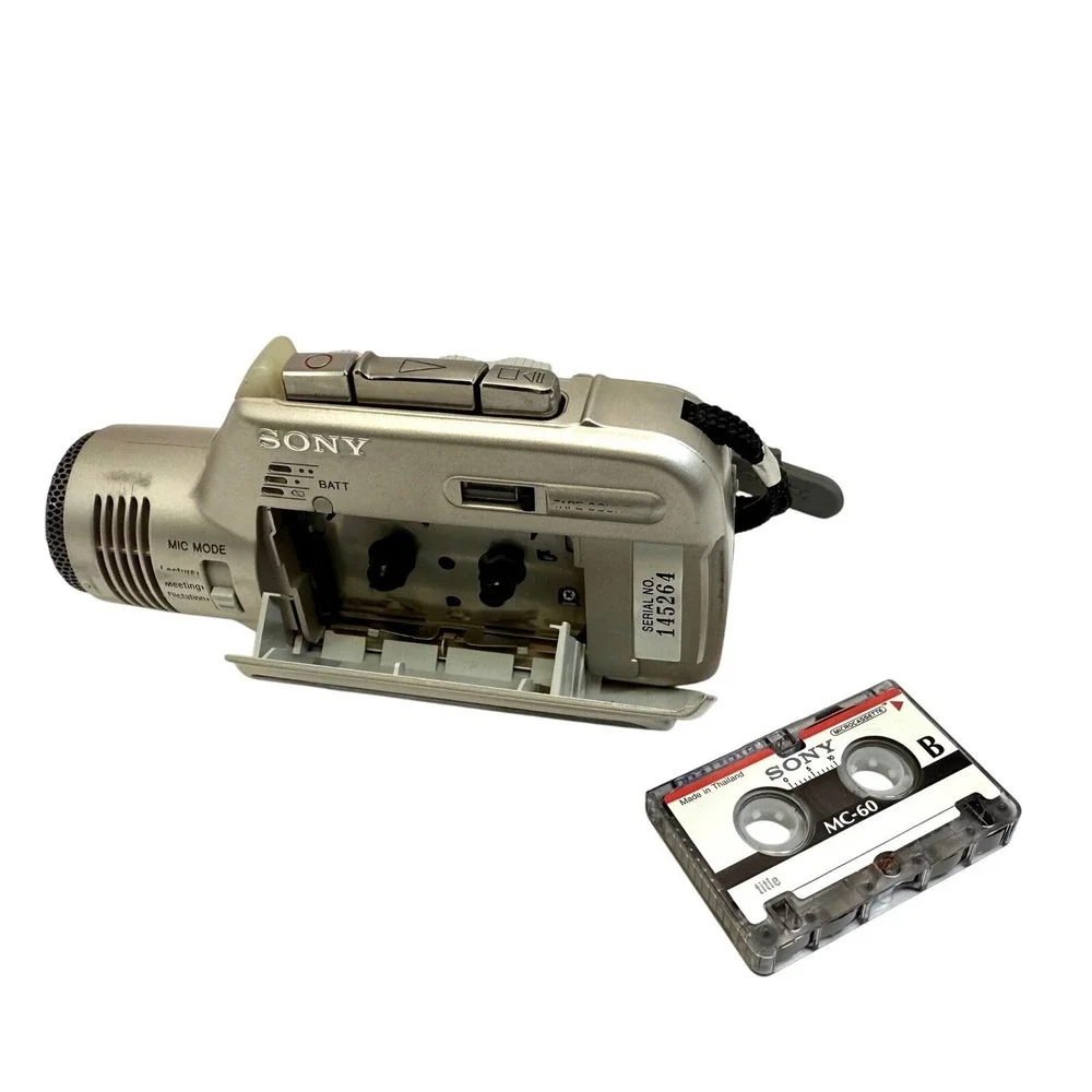 Sony Micro Cassette Recorder Clear Voice Works Low Volume For‎ Repair Parts